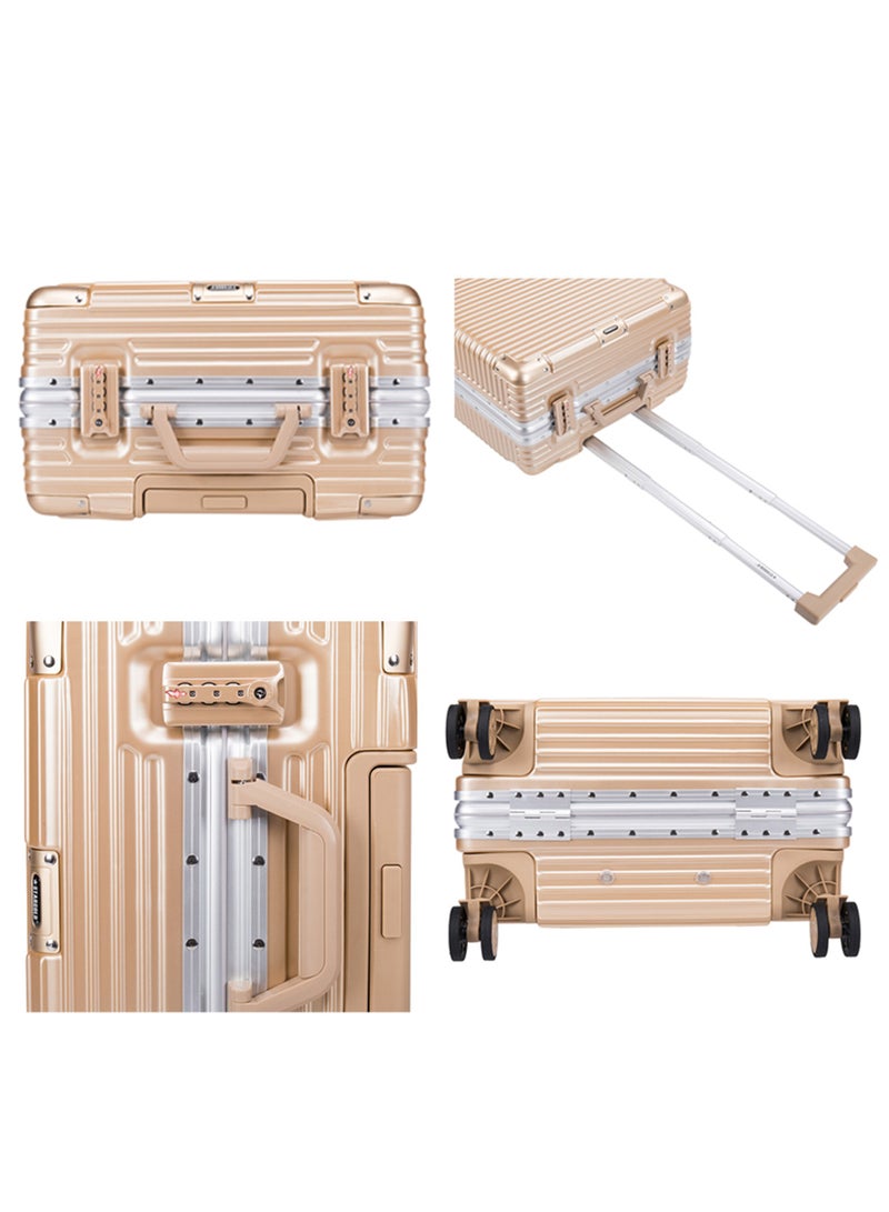 ستارجولد حقيبة الأمتعة TPC حقيبة جانبية صلبة عجلات قابلة للدوران 360 درجة وحقيبة سفر بنظام قابل للقفل - Image 4