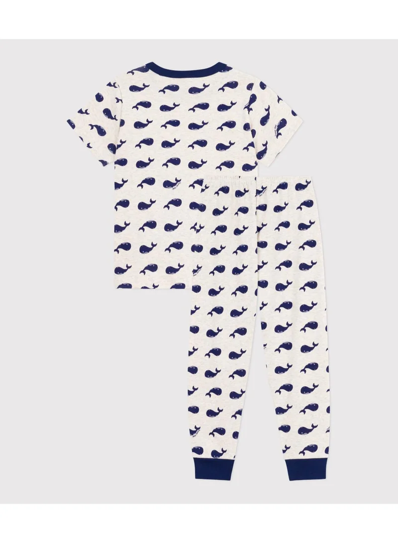 Petit Bateau Children's printed pyjamas with short sleeves and long legs