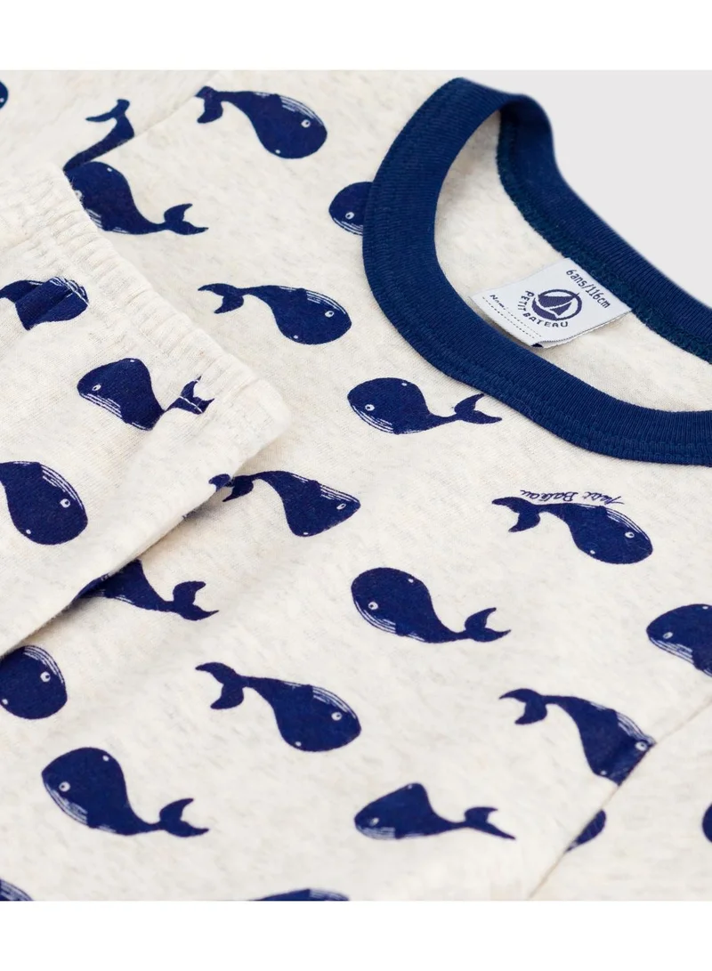 Petit Bateau Children's printed pyjamas with short sleeves and long legs