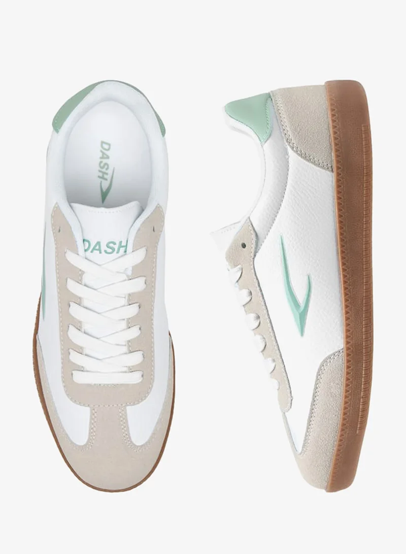 Dash Women Panelled Sneakers with Lace-Up Closure