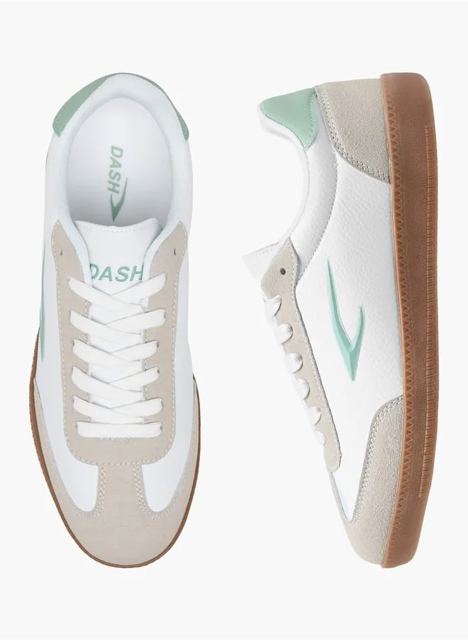 Dash Women Panelled Sneakers with Lace-Up Closure