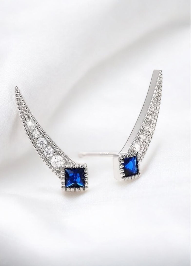 Dangle Charms Elegant & Luxury Small Earrings For Women Inlaid With Zirconia - Image 2