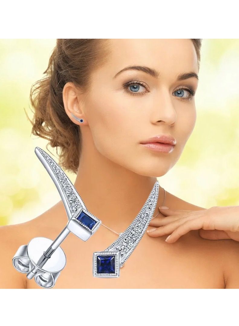 Dangle Charms Elegant & Luxury Small Earrings For Women Inlaid With Zirconia - Image 1