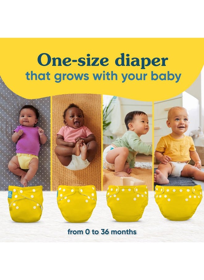 Charlie Banana Cloth Diapers, Reusable, Washable, Adjustable One Size Diaper, for Babies and Toddlers, with Absorbent Insert - CB Leaf, 1 Pack