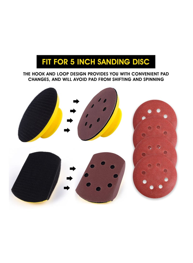 Excefore Sanding Blocks, 2 PCS 5 Inch Hook and Loop Sanding Block, Sandpaper Block, Round and Mouse Hand Sanding Block for Wood, Furniture Restoration, Home Arts and Crafts  - Image 4