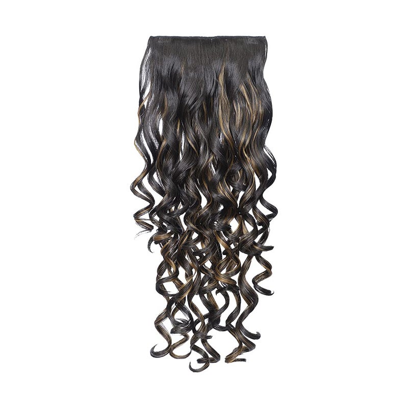 KIS Beautiful Hair Extensions Curly With 100 Human Hair Blend SalonQuality Voluminous Luxurious Customizable Tangle Free Hair Washable Reusable Heat Resistant HighlightGold - Image 1