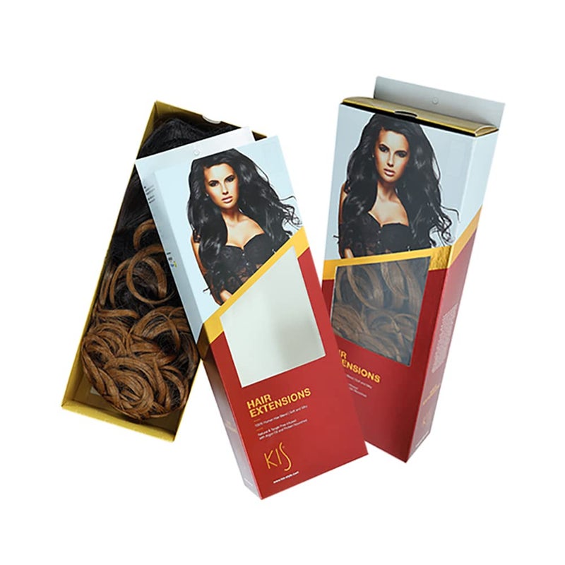 KIS Beautiful Hair Extensions Curly With 100 Human Hair Blend SalonQuality Voluminous Luxurious Customizable Tangle Free Hair Washable Reusable Heat Resistant HighlightGold - Image 5