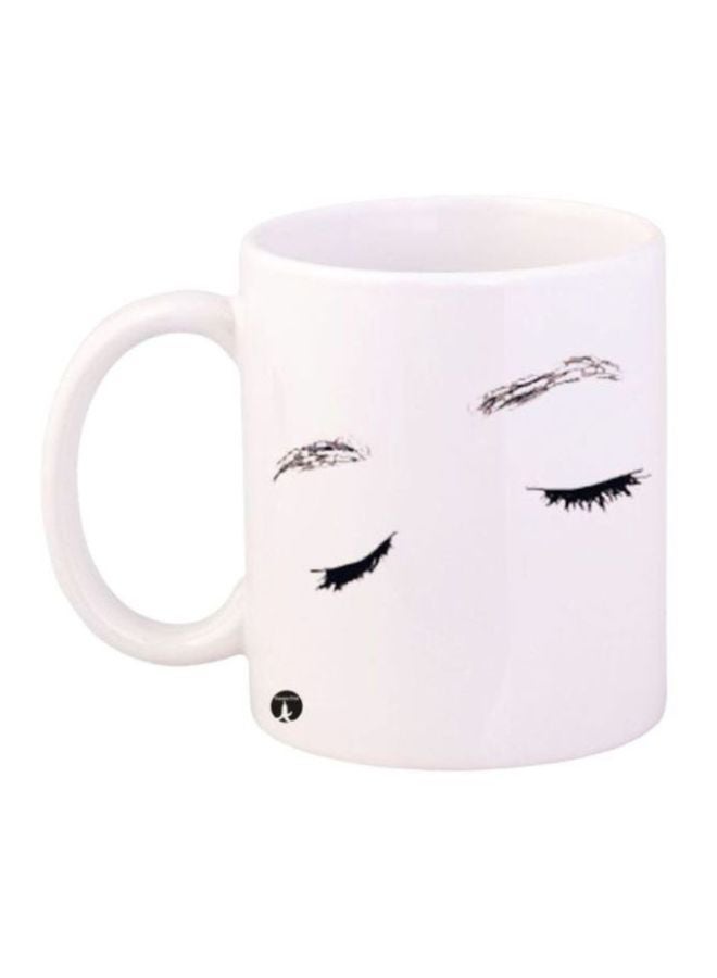 Eyes Printed Coffee Mug White/Black