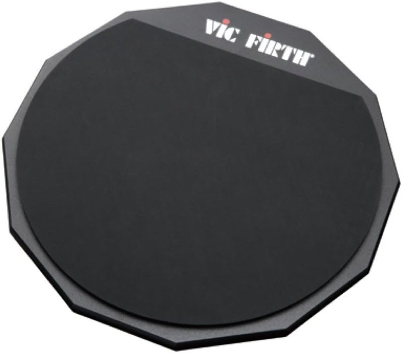 Vic Firth وسادة تدريب عصا الطبل المزدوجة من فيك فيرث - بقطر 12 بوصة مع شعار VF - Image 1