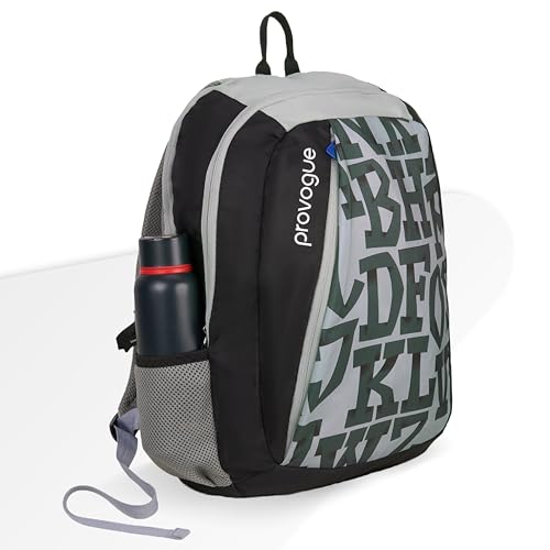Provogue Alpha everyday laptop backpack with large compartments | College bag for girls, school bag for boys, travel bag with external bottle holder, laptop bag for men & women |25 Ltr (Black) - Image 2