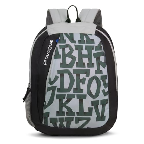 Provogue Alpha everyday laptop backpack with large compartments | College bag for girls, school bag for boys, travel bag with external bottle holder, laptop bag for men & women |25 Ltr (Black) - Image 1