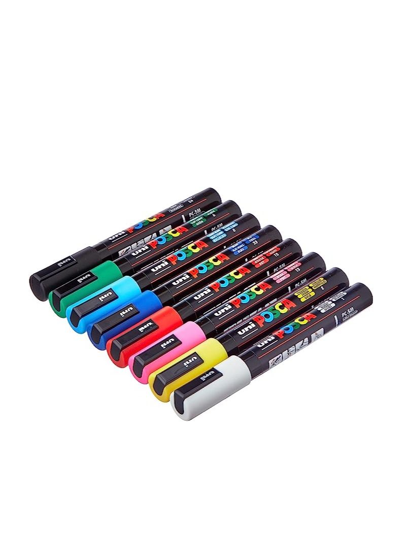 بوسكا مجموعة أقلام تلوين على شكل رصاصة، مكونة من 8 قطع، 0.7 مم، أحمر/أزرق/وردي