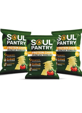 Soul Pantry Tuscan Tomato Chips | High Protein Chips, Low Calorie, Gluten-Free, Vegan, Non-GMO | Healthy Snacks, Vegan Chips (Pack of 3) - pzsku/Z7E9F4C8837B6F8B57792Z/45/_/1731485666/ca30639e-e41c-4510-8343-d52a2a9a3cab