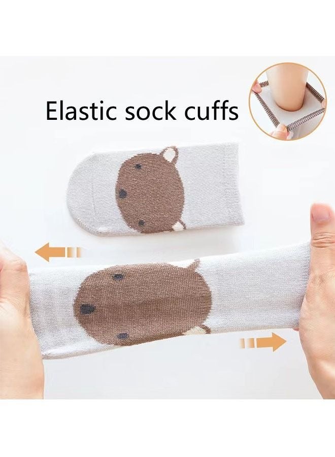 Baby Non Slip Socks 2 Pairs Toddler Socks For Boys And Girls Lovely Cartoon Design Low Cut Anti Skid Floor Suitable For 1 To 3 Years Old - Image 2