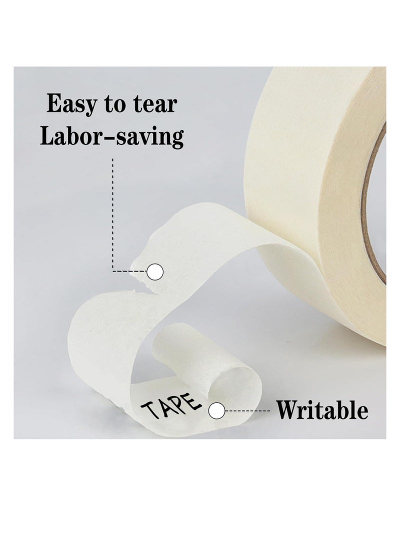 ECVV - Premium Masking Tape, 1 Roll 2 Inch X 20 Yards General Purpose Paper Tape For Painting, Labeling, Marking, Gardening, Packaging, Artworks, Schools, Office, Garage, Factory, Industrial Uses - Image 1