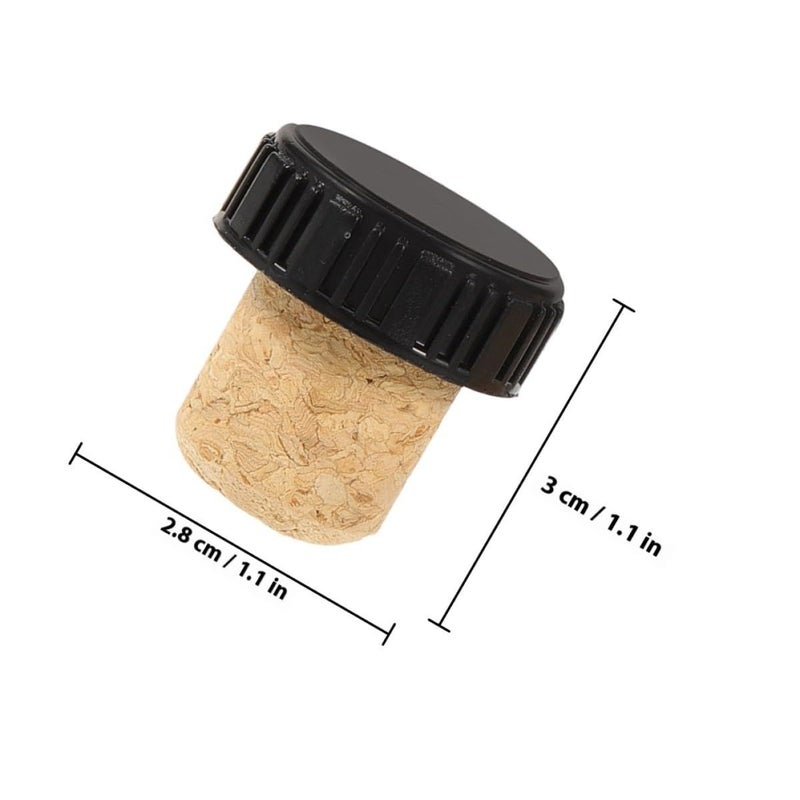 Natural Wood Wine Bottle Stoppers Set 20pcs Vertical Texture Corks For Party - Image 3