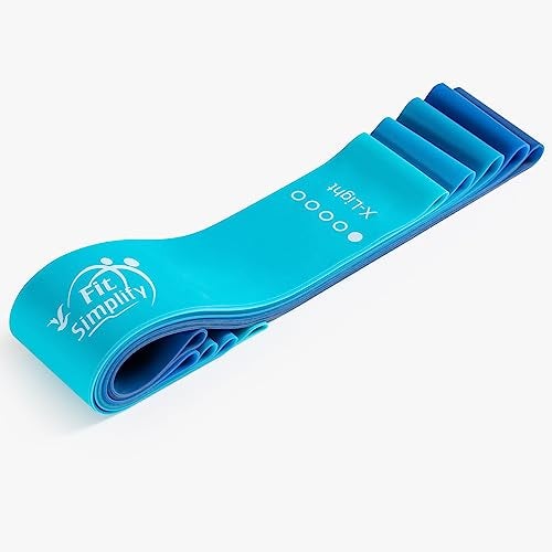 Fit Simplify Resistance Loop Exercise Bands with Instruction Guide and Carry Bag, Set of 5 - Image 4