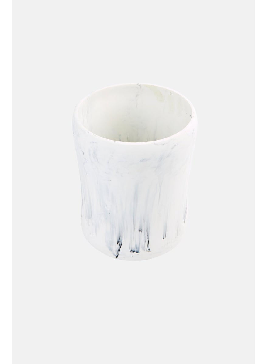 AMG - Ceramic Open Top Storage Bowl, White - Image 1