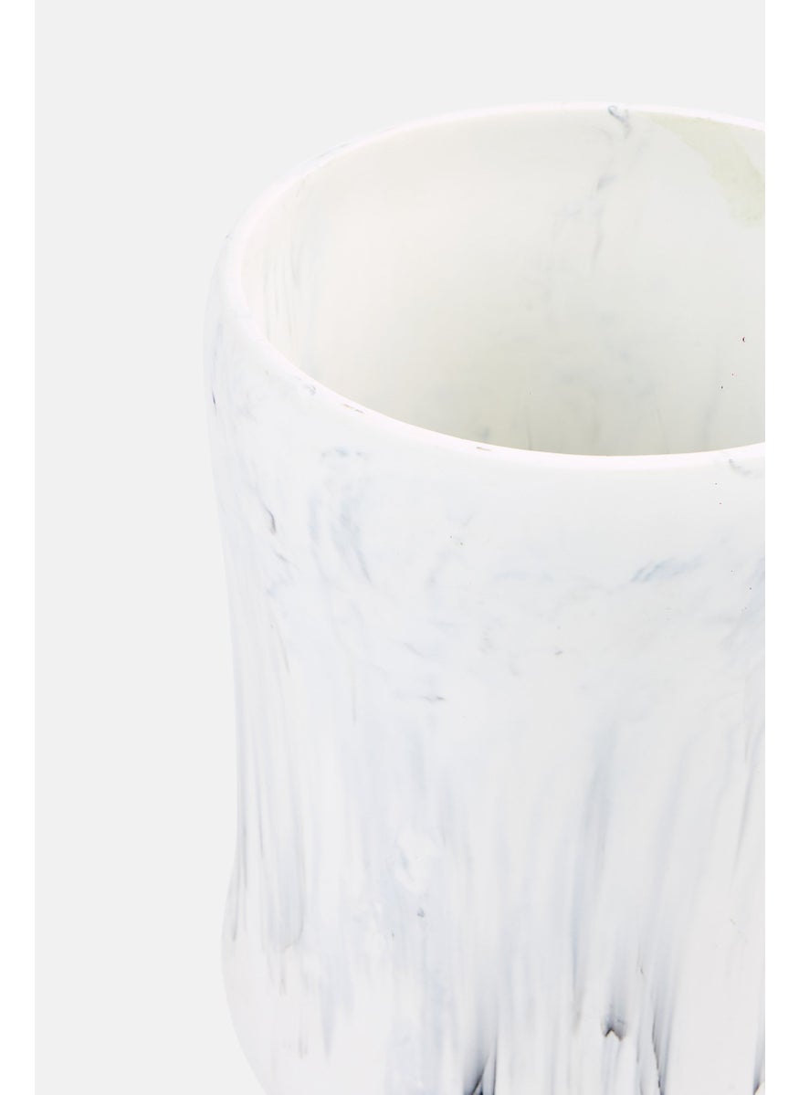 AMG - Ceramic Open Top Storage Bowl, White - Image 1