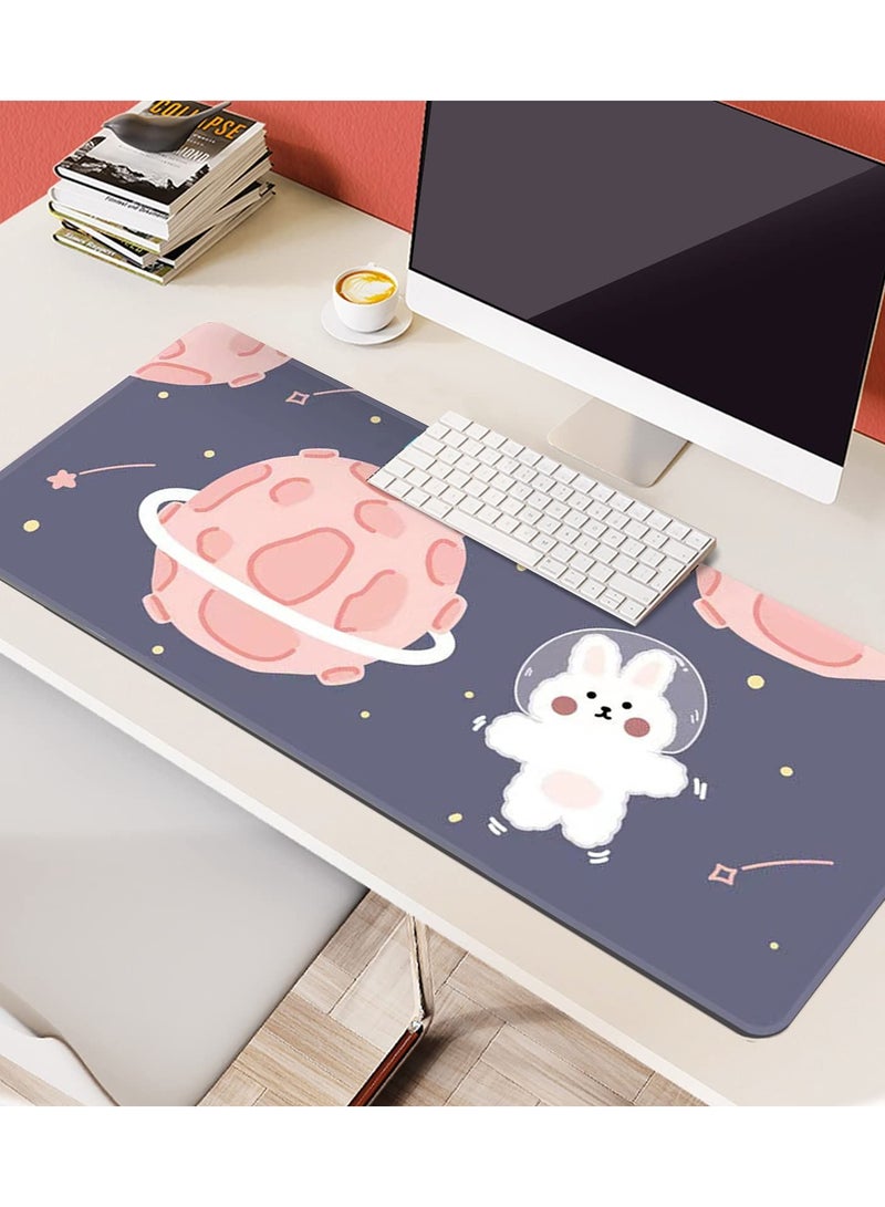 SYOSI 1Pcs 32" x 12" Cartoons Cute Keyboard Pad Extended Desk Mat Large with Non-Slip Rubber Base Durable Stitched Edges Waterproof Mat - Image 4