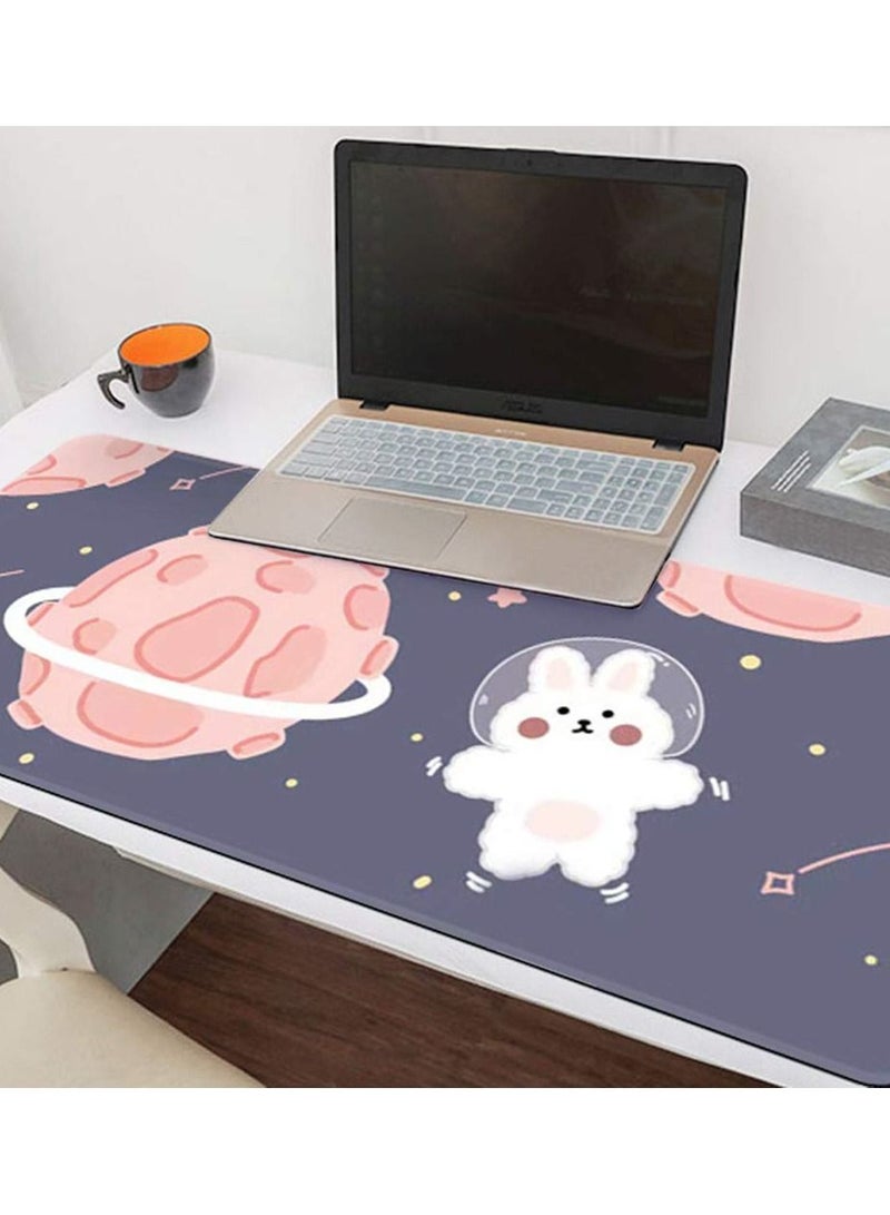 SYOSI 1Pcs 32" x 12" Cartoons Cute Keyboard Pad Extended Desk Mat Large with Non-Slip Rubber Base Durable Stitched Edges Waterproof Mat - Image 3