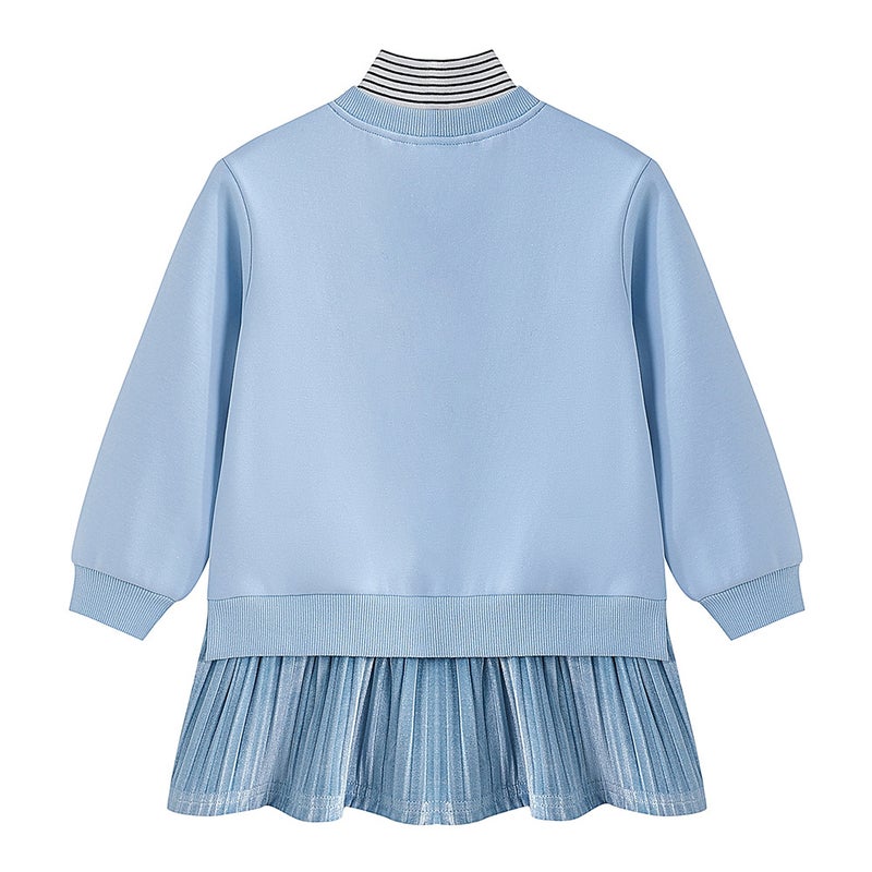 Kt Cat Children'S Clothing Girls' Sweater Skirt 2023 New Children'S Fleece-Lined Warm Dress Half-High Collar Clothing - Image 4