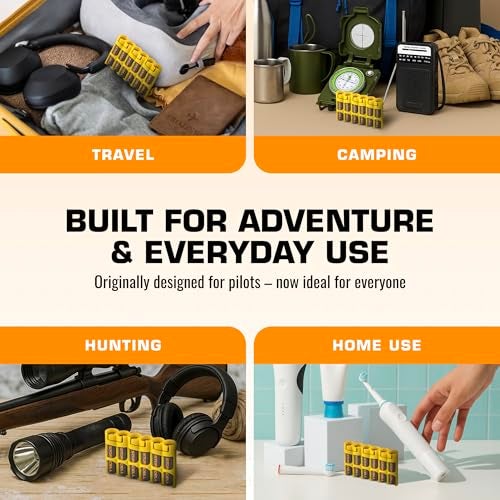 Storacell AAA Battery Storage Caddy by Storacell, Yellow, Holds 6 Batteries (Not included) - Image 3