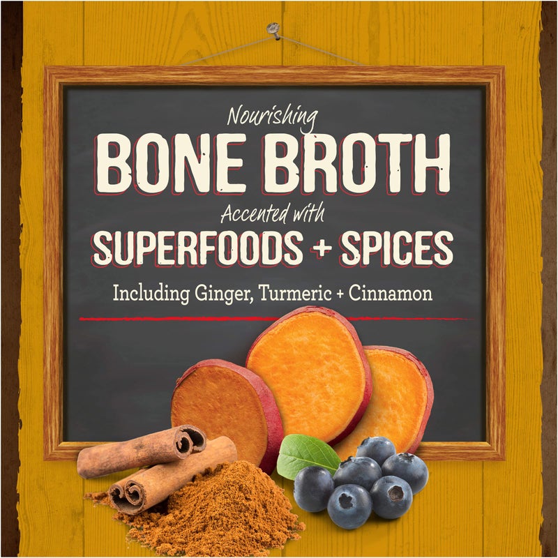 Merrick Grain Free Bone Broth, Premium Human Grade And Gluten Free Dog And Cat Food Topper Pouches, Chicken - 7 oz. Pouch - Image 3