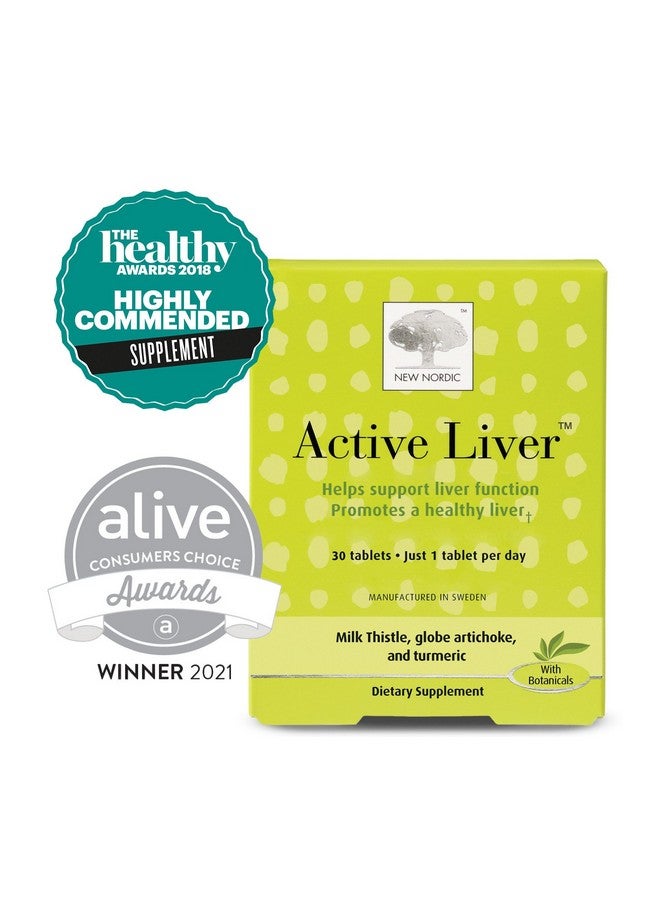 NEW NORDIC Active Liver 30-Day Supply, Daily Liver Supplement, Milk Thistle, Artichoke & Turmeric, 30 Tablets (Pack of 1) - Image 2