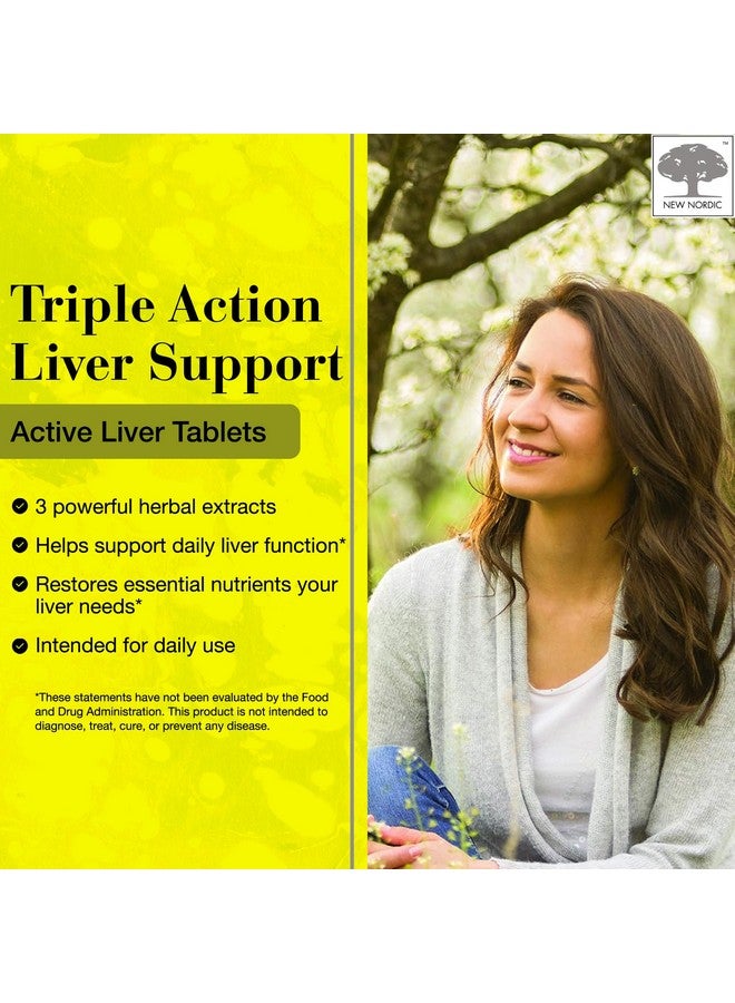 NEW NORDIC Active Liver 30-Day Supply, Daily Liver Supplement, Milk Thistle, Artichoke & Turmeric, 30 Tablets (Pack of 1) - Image 3
