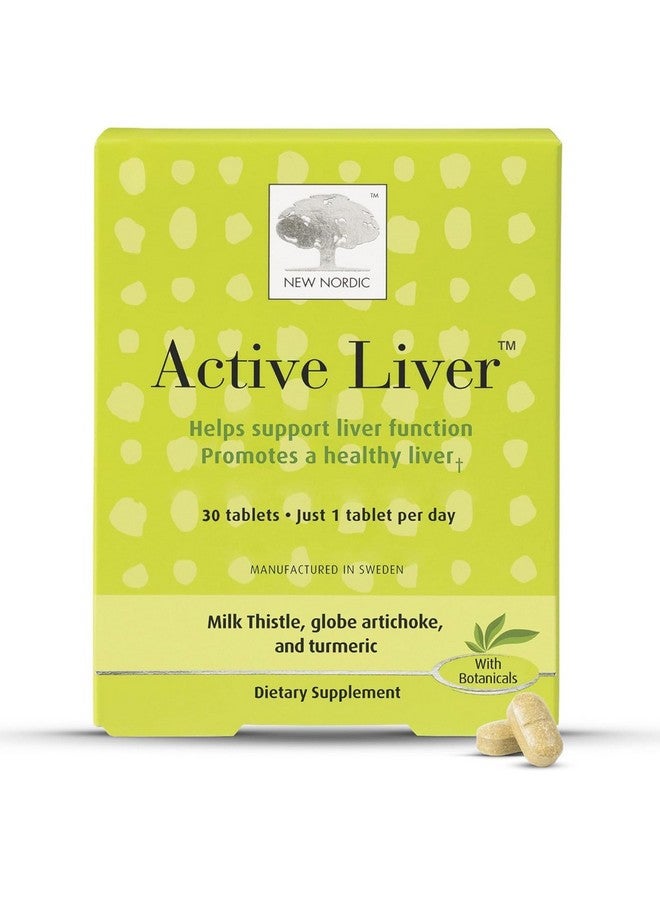 NEW NORDIC Active Liver 30-Day Supply, Daily Liver Supplement, Milk Thistle, Artichoke & Turmeric, 30 Tablets (Pack of 1) - Image 1