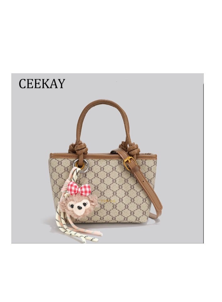 سيكاي Female High-End Light luxury Niche Retro Small Tote Crossbody Bag - Image 1