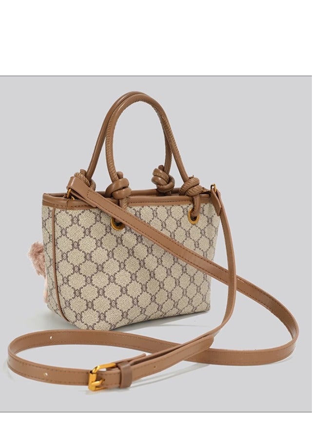 سيكاي Female High-End Light luxury Niche Retro Small Tote Crossbody Bag - Image 3