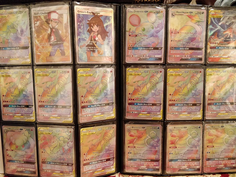 Pokemon 100+ Rainbow Rare Cards Binder Collection Includes 5 foils in Any Combination and at Least 1 of The Following Cards, EX and GX, FA, Secret Rare, Tag Team, Unified Minds - Image 1