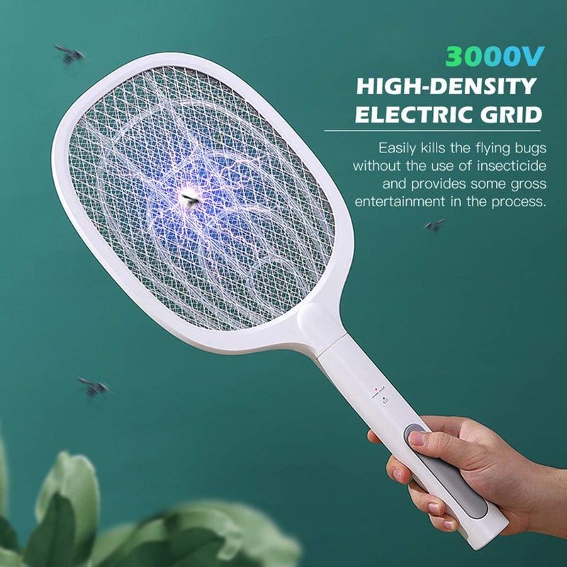 AICase Bug Zapper, 3000 Volt Indoor & Outdoor Electric Fly Swatter,USB Rechargeable Mosquito Killer Racket for Home Bedroom, Kitchen,Office, Backyard, Patio,Safe to Touch with 3-Layer Safety Mesh-2 Pack - Image 5