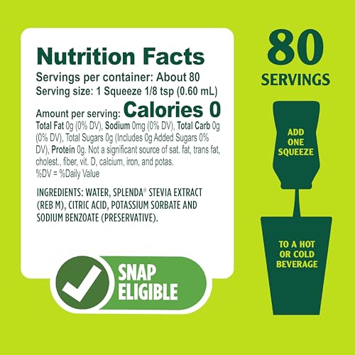 SPLENDA Stevia Liquid Zero Calorie Sweetener Drops, 1.68 Ounce Bottle (Pack of 1) - Image 4