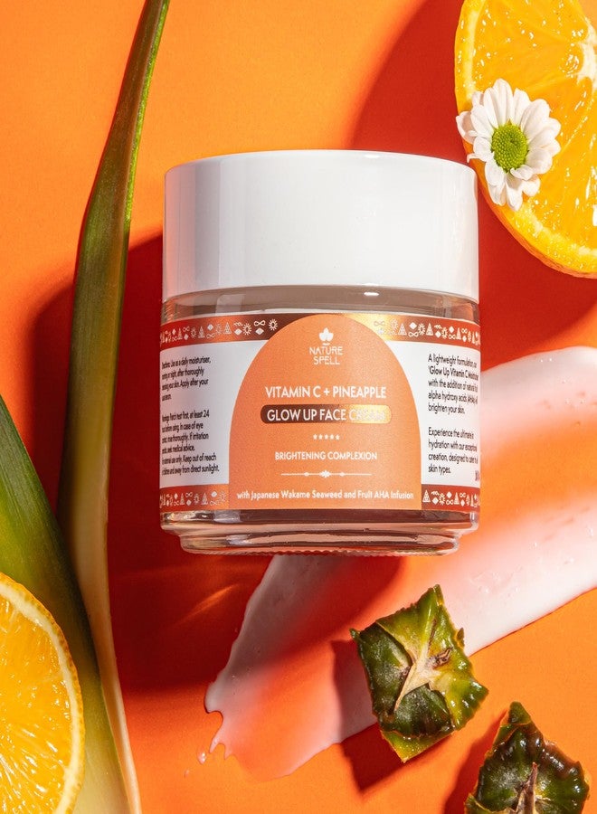 Nature Spell Vitamin C Face Cream Moisturiser 100 ml - Brightening Face Cream - Infused with Japanese Wakame Seaweed- Targets Dark Spots - Suitable for All Skin Types - 100% Vegan - Made in the UK - Image 4