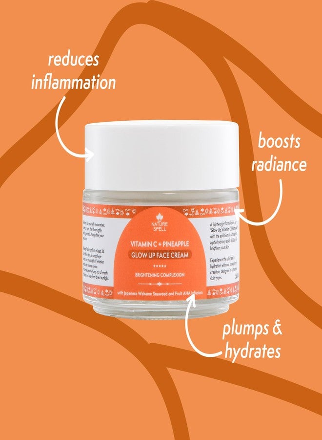 Nature Spell Vitamin C Face Cream Moisturiser 100 ml - Brightening Face Cream - Infused with Japanese Wakame Seaweed- Targets Dark Spots - Suitable for All Skin Types - 100% Vegan - Made in the UK - Image 2