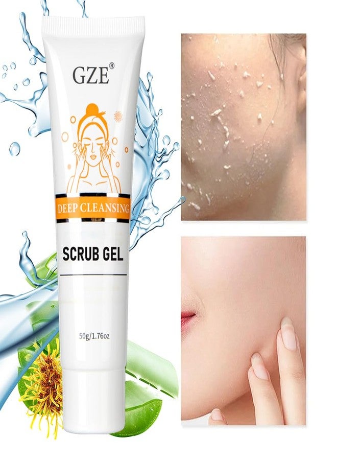 GZE 2 Pack GZE Deep Cleansing Scrub Gel - Exfoliating Face Wash for Men & Women, 50g/1.76oz, Oil Control & Pore Cleansing, Refreshing with Natural Extracts - Image 2