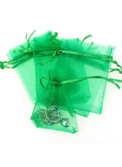 Akstore 100Pcs 4X6Inch (10X15Cm) Drawstring Organza Jewelry Favor Pouches Wedding Party Festival Gift Bags Candy Bags (Green)  - Image 3