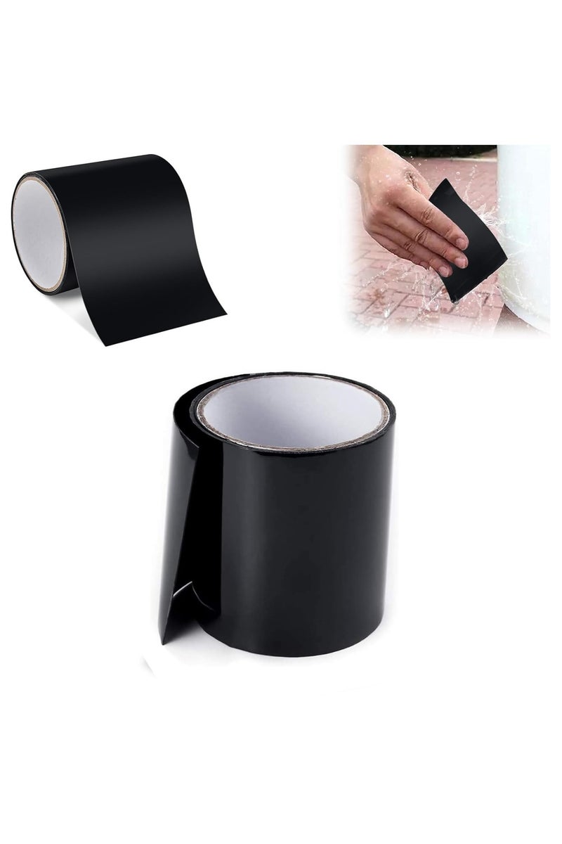 HW Black Silicone Bonding Repair Tape,Waterproof Flex Tape Strong Bond Instantly Stop Leakage Rubber Tape, Electrical Tape, Waterproof Seal for Leaking Pipes, Broken Seals Repair Tape - Image 1