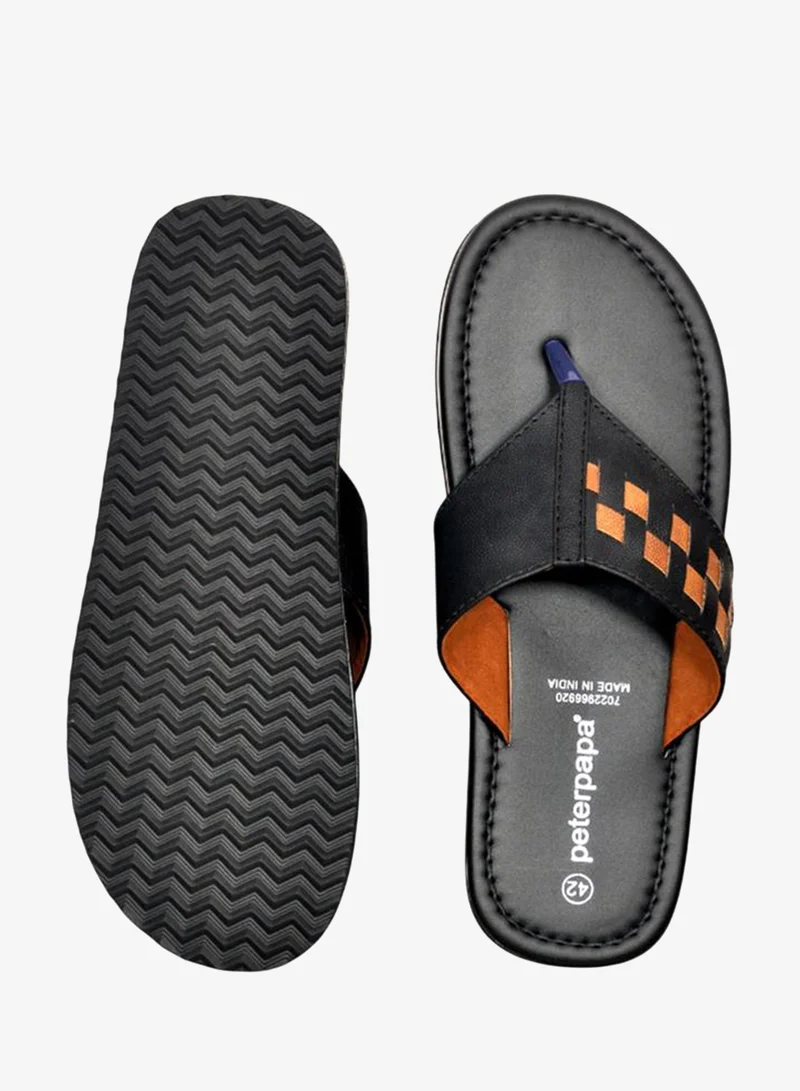 Take Two Men Woven Thong Flip Flops