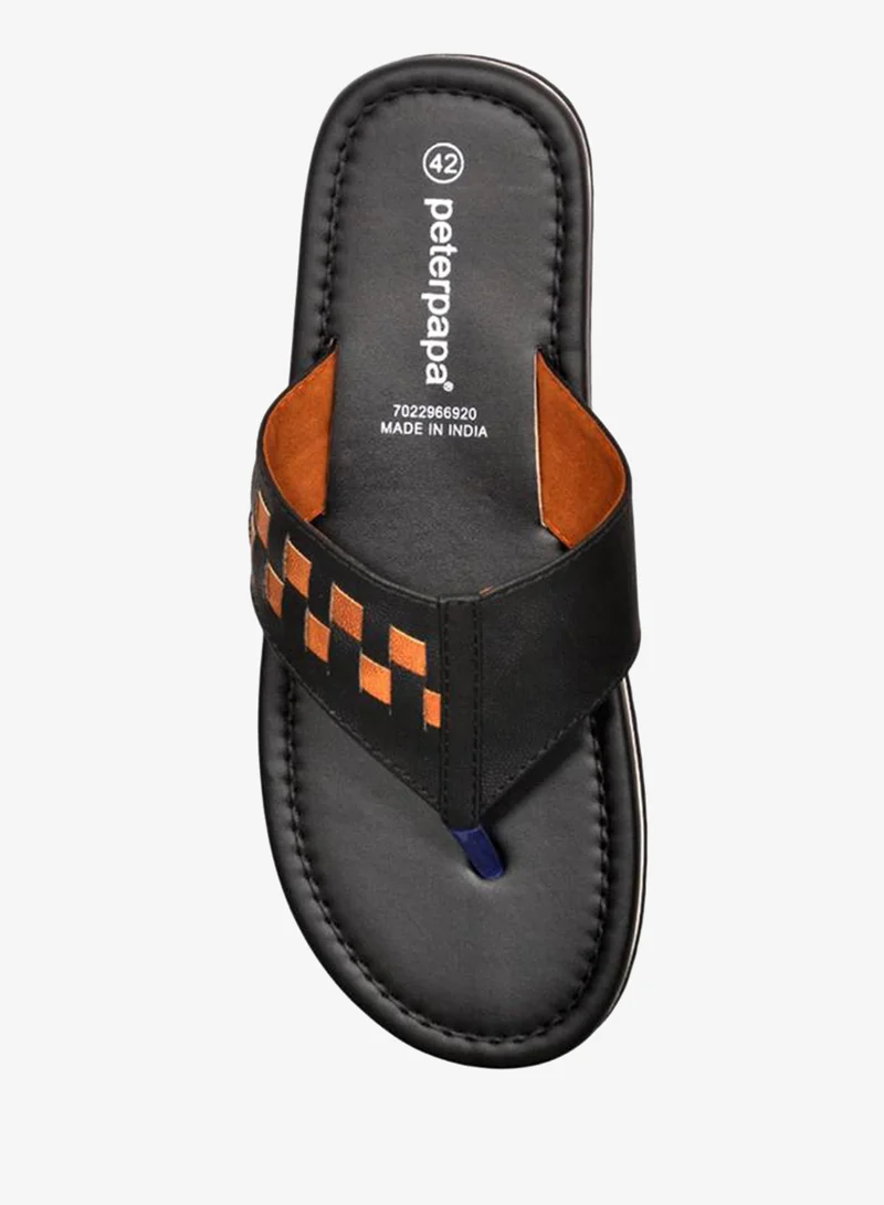 Take Two Men Woven Thong Flip Flops