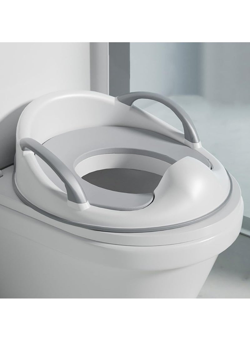 NNEWVANTE Baby Toddler Potty Training Toilet Seat for Boys and Girls with Handles| Child Kids Potty Seat Toilet Seat Attachment| Safe Urine Guard Non-Slip Rubber Rim| Fits Round & Oval Toilets - Image 1