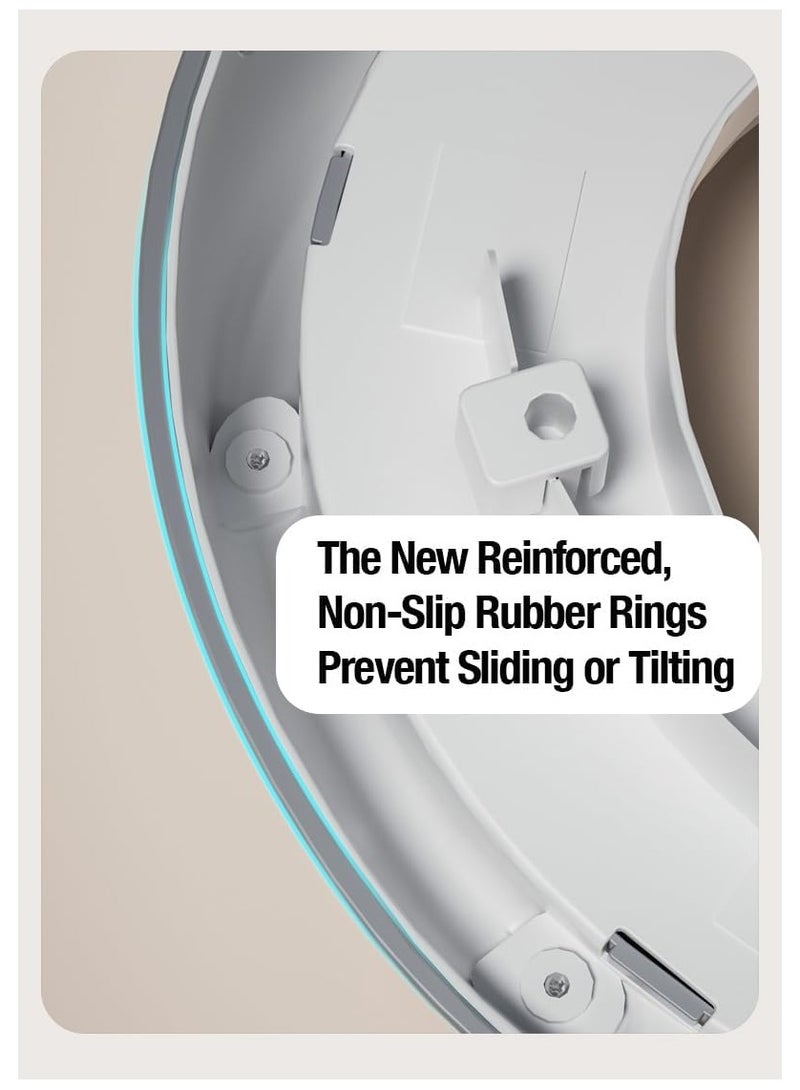 NNEWVANTE Baby Toddler Potty Training Toilet Seat for Boys and Girls with Handles| Child Kids Potty Seat Toilet Seat Attachment| Safe Urine Guard Non-Slip Rubber Rim| Fits Round & Oval Toilets - Image 4