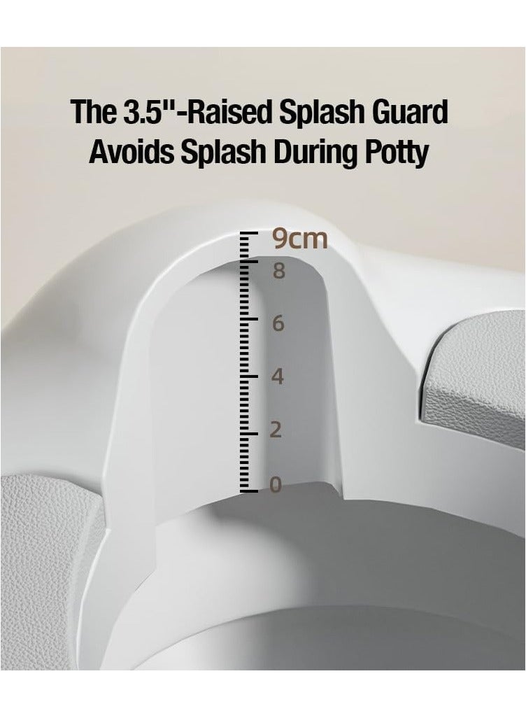 NNEWVANTE Baby Toddler Potty Training Toilet Seat for Boys and Girls with Handles| Child Kids Potty Seat Toilet Seat Attachment| Safe Urine Guard Non-Slip Rubber Rim| Fits Round & Oval Toilets - Image 5