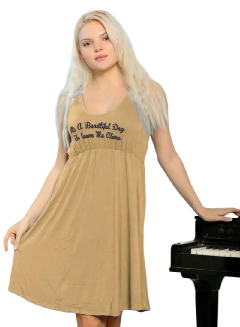 Smile cotton women printed night shirt