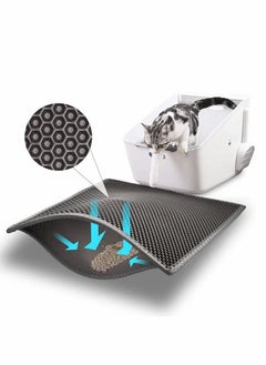 SYOSI Cat Litter Mat Litter Trapping Mat,Honeycomb Double Layer Design Waterproof Urine Proof Trapper Mat for Litter Boxes, Large Size Easy Clean Scatter Control, 24” X 18”  - Image 1