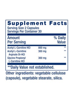 Life Extension Life Extension, Optimized Carnitine, 60 Vegetarian Capsules  - Image 3