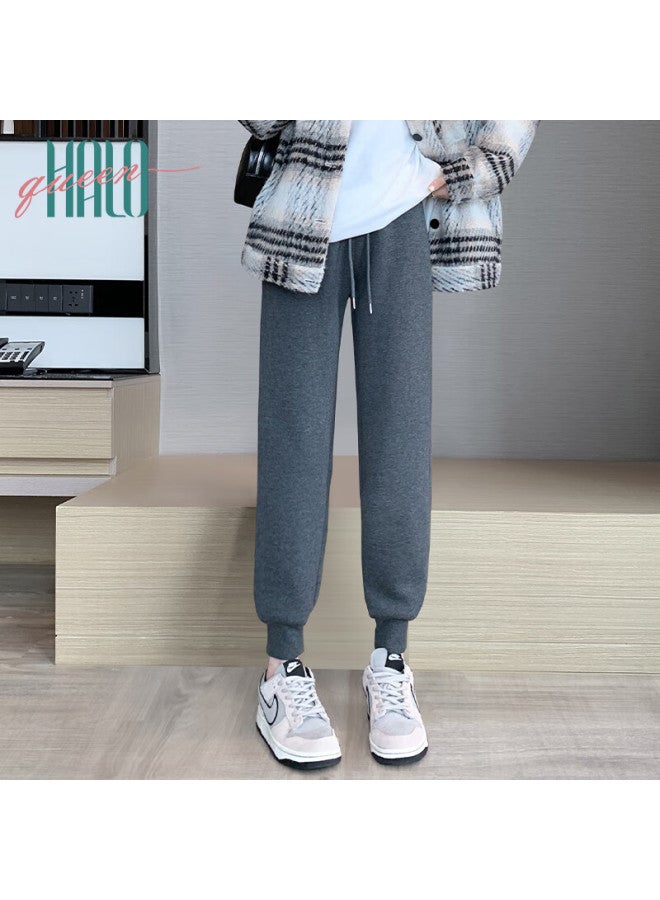 HALOQUEEN Halo Queen Fleece-lined Casual Pants For Women, Slimming Warm Thick Loose Sports Pants H13jk3758 - Image 3